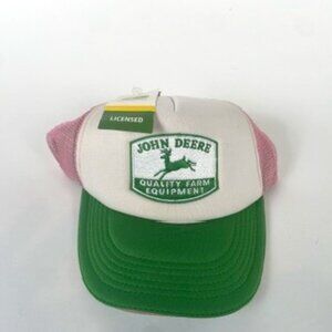 John Deere Trucker Hat - pink, white, green - NEW**